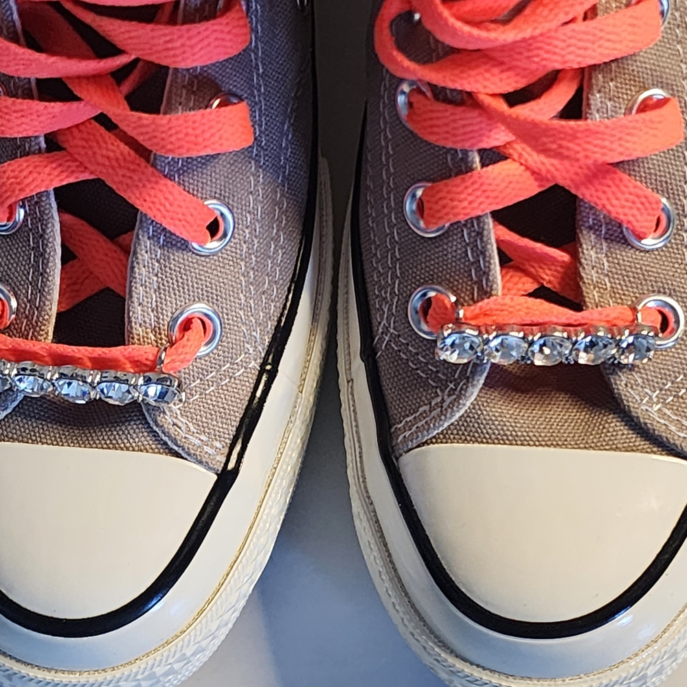 Converse High-Tops with Neon Pink Laces